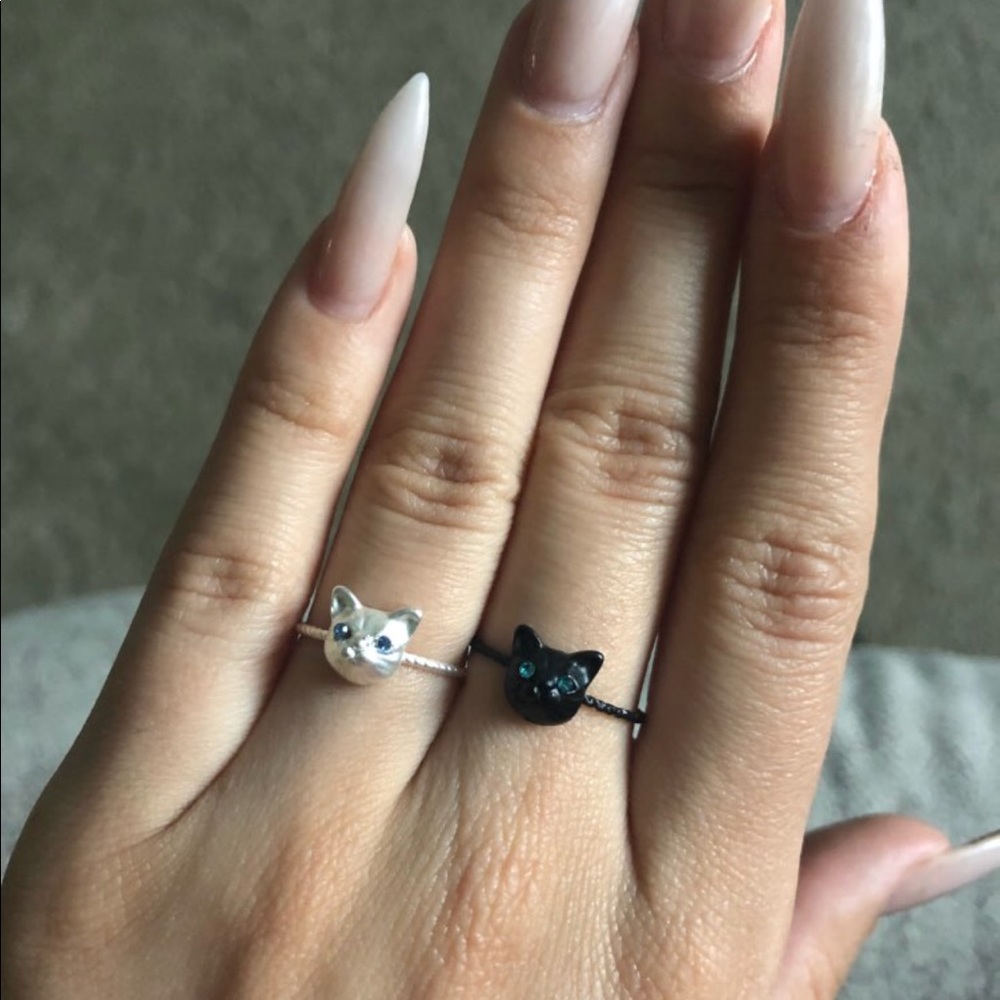 💥😺 Cute Kitty Cat Ring. Silver available only!